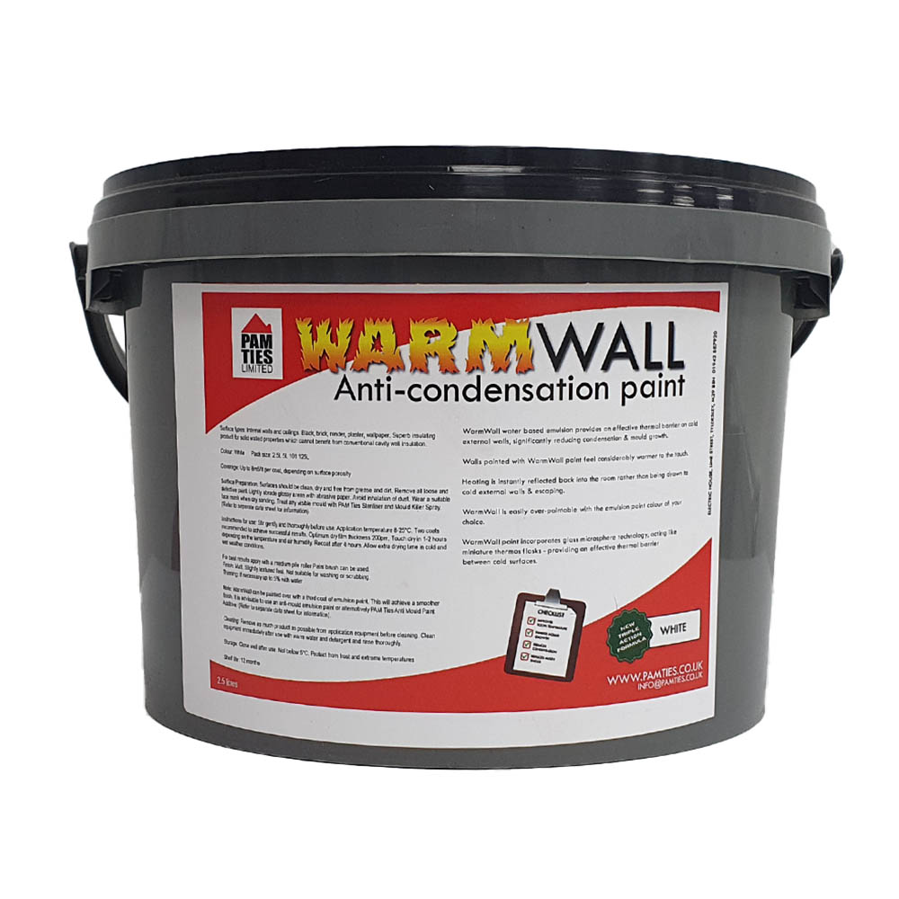 WarmWall Anti-Condensation Paint 2.5 Litre tin 1 warmwall 2.5 litre paint