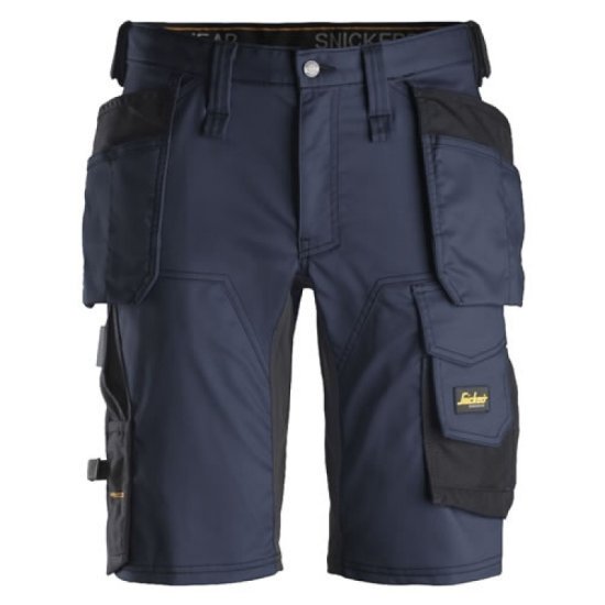 Snickers Shorts 6141 AllroundWork Stretch Shorts Holster Pockets - Navy 1 snickers-workwear-6141-allroundwork-holster-stretch-shorts-navy-800x800