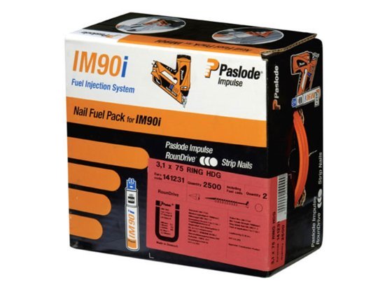 Paslode 141075 2.8mm x 51mm Galv Nails x 3300 and 3 Fuel Cells