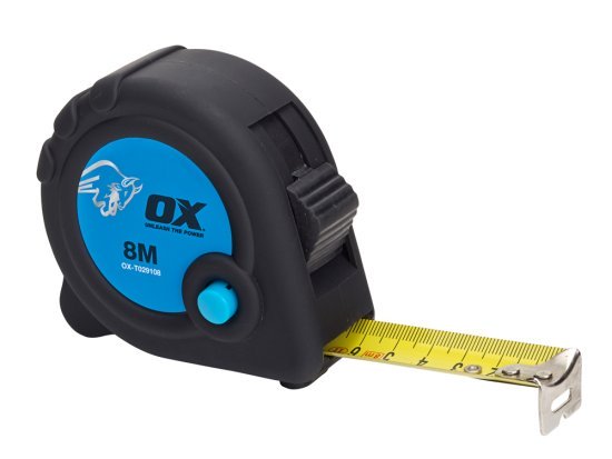 OX Trade 8m Tape Measure - Metric Only - OX-T029108