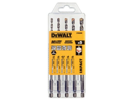 DT60099 Extreme Impact Masonry Drill Bit Set 5 Piece - DEWDT60099QZ