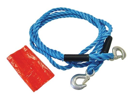 Tow Rope 4m Metal Hooks 2 Tonne - FAIAUTR2TON 1 Tow Rope 4m Metal Hooks 2 Tonne - FAIAUTR2TON