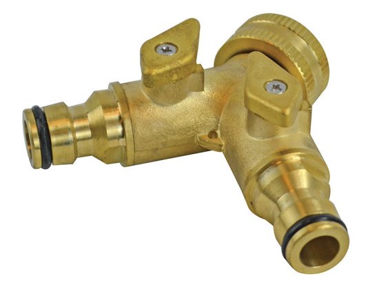 2 Way Shut Off Valve 19mm (3/4in) to 2 x 12.5mm (1/2in) - FAIHOSE2WAY