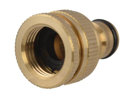 Brass Dual Tap Connector 12.5 - 19mm (1/2 - 3/4in) - FAIHOSETC 1 Brass Dual Tap Connector 12.5 - 19mm (1/2 - 3/4in) - FAIHOSETC