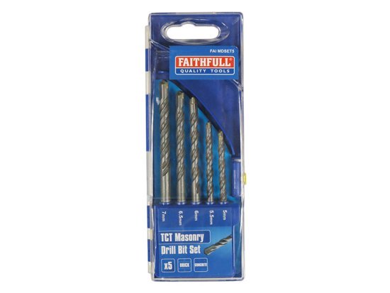 Standard Masonry Drill Set of 5 5-7mm - FAIMDSET5 1 Standard Masonry Drill Set of 5 5-7mm - FAIMDSET5