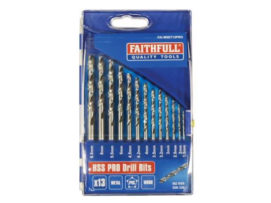 HSS Drill Bit Set of 13 M2 1.5-6.5mm - FAIMSET13PRO