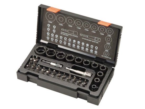 Metric 1/2in Drive Impact Socket & Bit Set, 41 Piece 1 Metric 1/2in Drive Impact Socket & Bit Set, 41 Piece