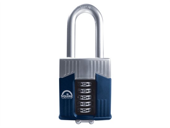 Warrior High-Security Long Shackle Combination Padlock 65mm - HSQWC65LS