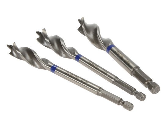 Blue Groove Wood Power Bit Set 3 Piece 14 16 & 18mm - IRW10507720 1 Blue Groove Wood Power Bit Set 3 Piece 14 16 & 18mm - IRW10507720