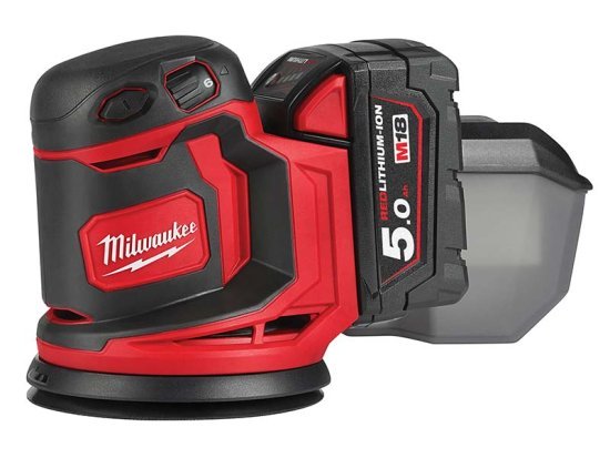 M18 BOS125-502B Random Orbital Sander 18V 2 x 18 5.0Ah Li-ion