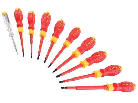 FatMax® VDE Insulated Phillips Pozidriv & Slotted Screwdriver Set 10 Piece 1 FatMax® VDE Insulated Phillips Pozidriv & Slotted Screwdriver Set 10 Piece
