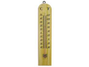 Wall Thermometer - Wood 260mm - FAITHWOODSM