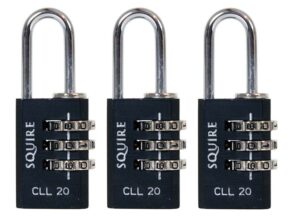 Toughlock Re-Codeable Black Combination Padlocks 20mm (Pack of 3)