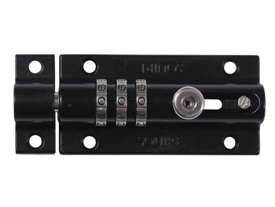 3-Wheel Re-Codeable CombiBolt Lock Black - HSQCOMBI3 1 3-Wheel Re-Codeable CombiBolt Lock Black - HSQCOMBI3