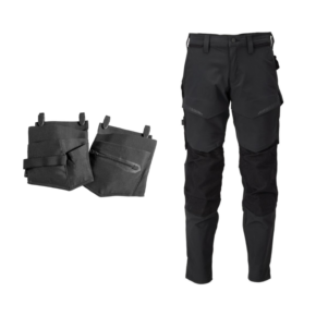 Mascot Workwear Trousers 22379 + Mascot Holster Pockets 22450 - Black