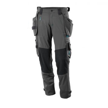 Mascot Workwear Trousers 17031 - Grey with Kneepad Pockets and Holster Pockets 3 Mascot Workwear Trousers 17031 - Grey with Kneepad Pockets and Holster Pockets - Image 3