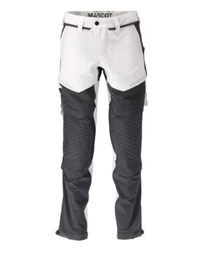 Mascot Trousers with kneepad pockets - White / Stone Grey - 22279