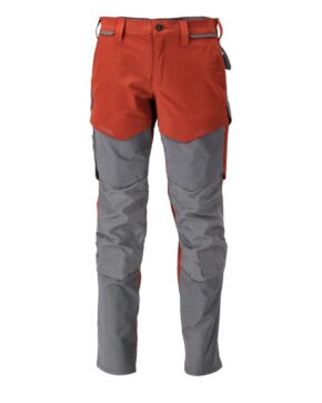Mascot Trousers with kneepad pockets - Autumn Red / Stone Grey - 22379