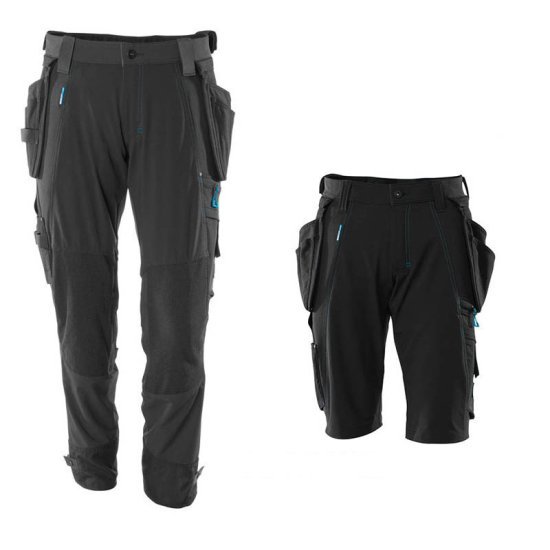 Mascot Workwear Trousers 17031 + Mascot Shorts 17149 Holster Pockets - Black 1 Mascot Workwear Trousers 17031 + Mascot Shorts 17149 Holster Pockets - Black