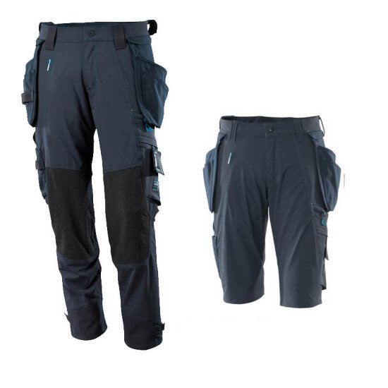 Mascot Workwear Trousers 17031 + Mascot Shorts 17149 Holster Pockets - Navy 1 Mascot Workwear Trousers 17031 + Mascot Shorts 17149 Holster Pockets - Navy