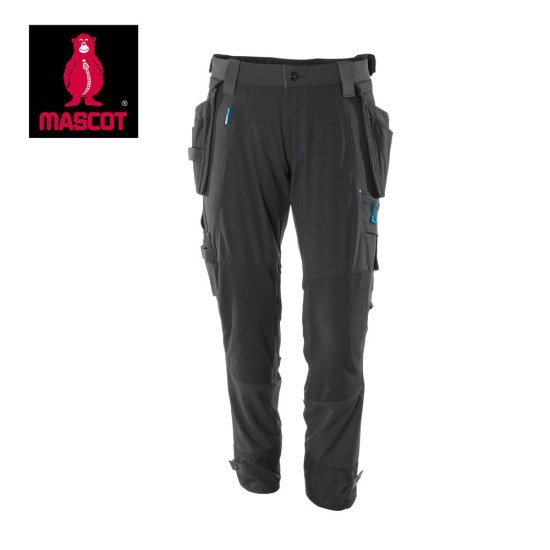 Mascot Workwear Trousers 17031 - Black with kneepad pockets and holster pockets - Image 5