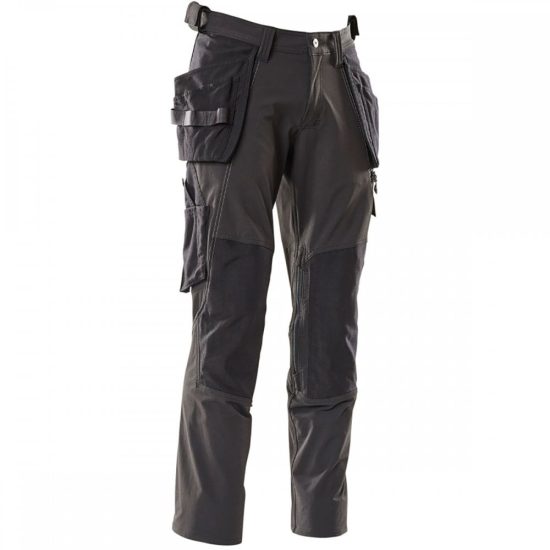 Mascot Workwear Trousers 18031 - Black with Kneepad Pockets and Holster Pockets - Image 3