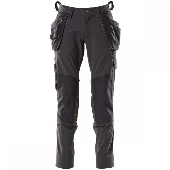 Mascot Workwear Trousers 18031 - Black with Kneepad Pockets and Holster Pockets