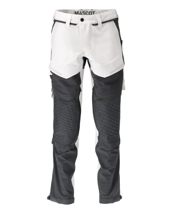 Mascot Trousers with kneepad pockets - White / Stone Grey - 22279