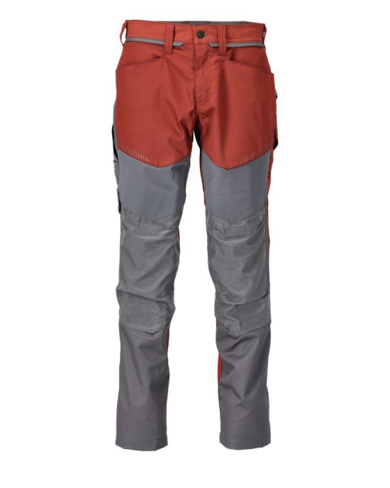 Mascot Trousers with kneepad pockets - Autumn Red / Stone Grey - 22479 1 Mascot Trousers with kneepad pockets - Autumn Red / Stone Grey - 22479