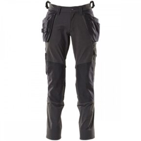 Mascot Workwear Trousers 18031 - Black with Kneepad Pockets and Holster Pockets