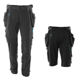 Mascot Workwear Trousers 17031 + Mascot Shorts 17149 Holster Pockets - Black