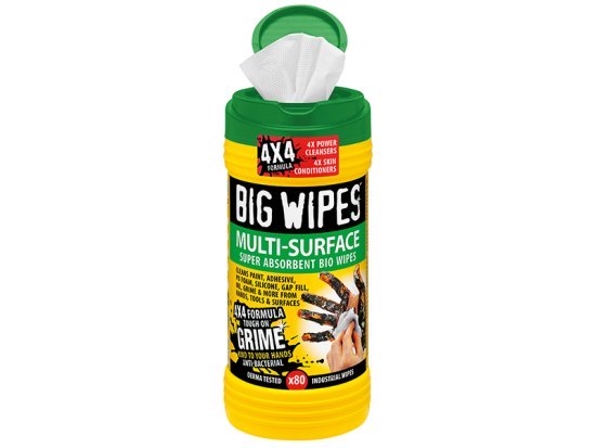 4x4 Multi-Surface Cleaning Wipes Tub of 80 - BGW2440