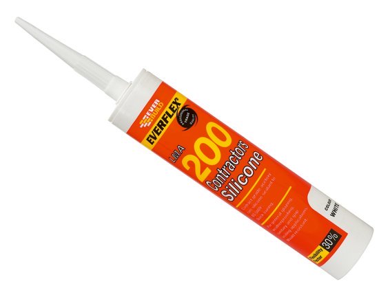 200 Contractors Silicone Sealant 295ml Black - EVB200BK