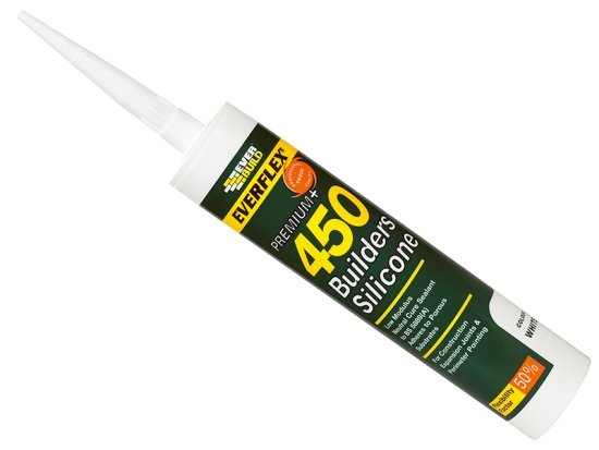 450 Builders Silicone Sealant Clear 310ml - EVB450CL 1 450 Builders Silicone Sealant Clear 310ml - EVB450CL