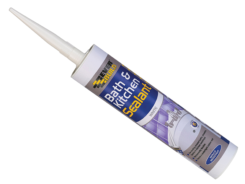 Bath & Kitchen Sealant White 290ml - EVBBATHWH 1 Bath & Kitchen Sealant White 290ml - EVBBATHWH
