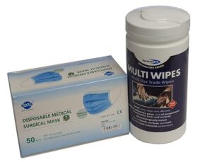 Multi Wipes Tube of 100 & Face Masks x 50