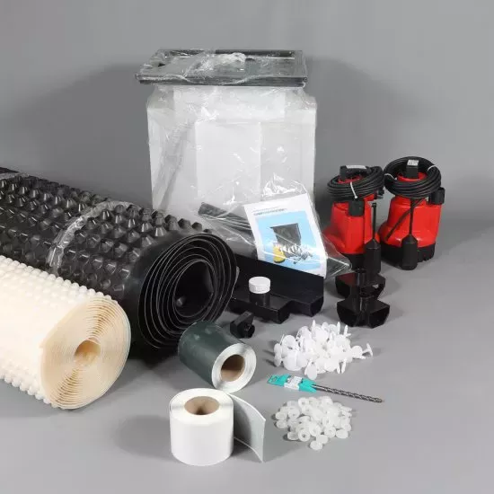 Double pump fully automatic basement tanking kit 4m x 5m