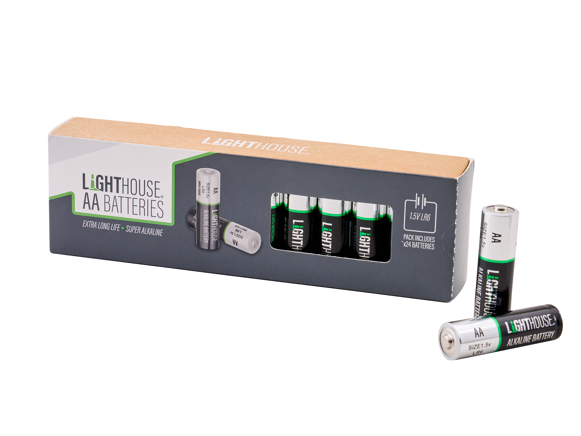 Lighthouse AA Battery Pack (24 Pack) - XMS26LHBATAA 1 Lighthouse AA Battery Pack (24 Pack) - XMS26LHBATAA
