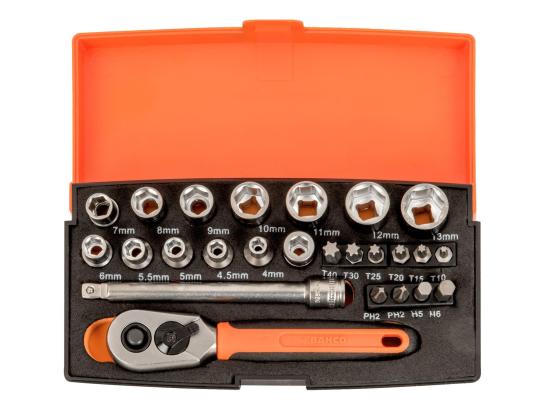 Bahco 1/4in Socket Set - XMS26SL252