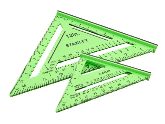Stanley 175 & 300mm (7 & 12in) Hi-Vis Square Twin Pack - XMS26SQUARES