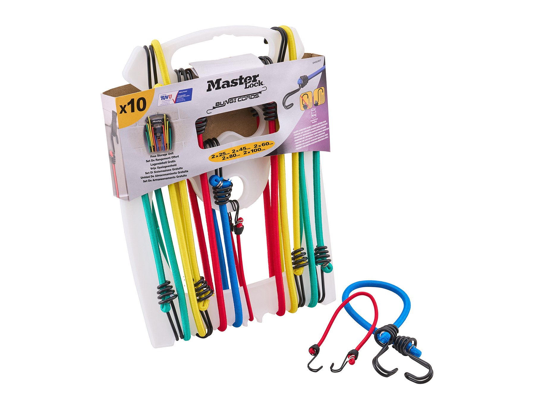 MasterLock 10 Piece Bungee Set - XMS26BUNGEE 1 MasterLock 10 Piece Bungee Set - XMS26BUNGEE