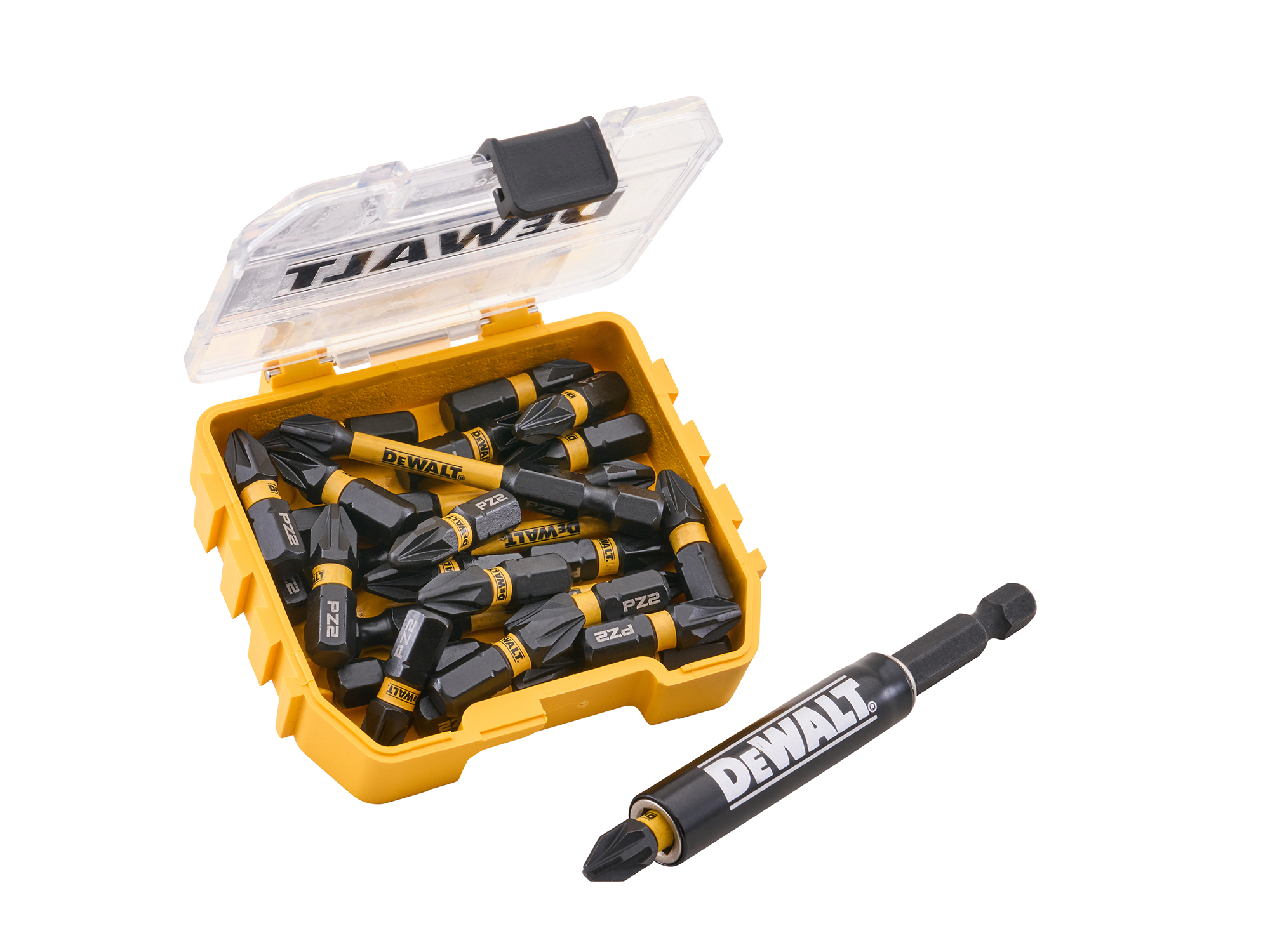 DeWalt 25 Piece PZ2 25 & 50mm Bit Set with Mag Adaptor - XMS26TICTAC 1 DeWalt 25 Piece PZ2 25 & 50mm Bit Set with Mag Adaptor - XMS26TICTAC